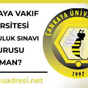 Çankaya Vakıf Üniversitesi Bursluluk Sınavı Başvurusu Ne Zaman?